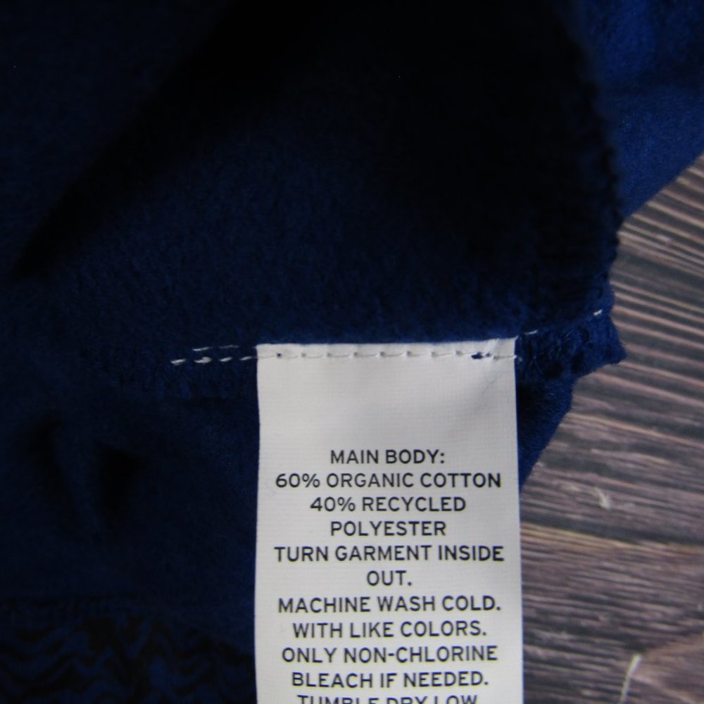 Zella NEW NWT Large Blue Twilight Black Drawstring Waist Fleece Sweatshirt - Picture 4 of 8